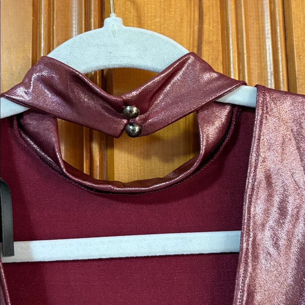 By Anthropologie Cowl-Neck Liquid Shine Top - Size XS - Picture 11 of 12